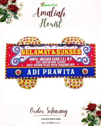 Karangan Bunga Ucapan Selamat di Pringamba